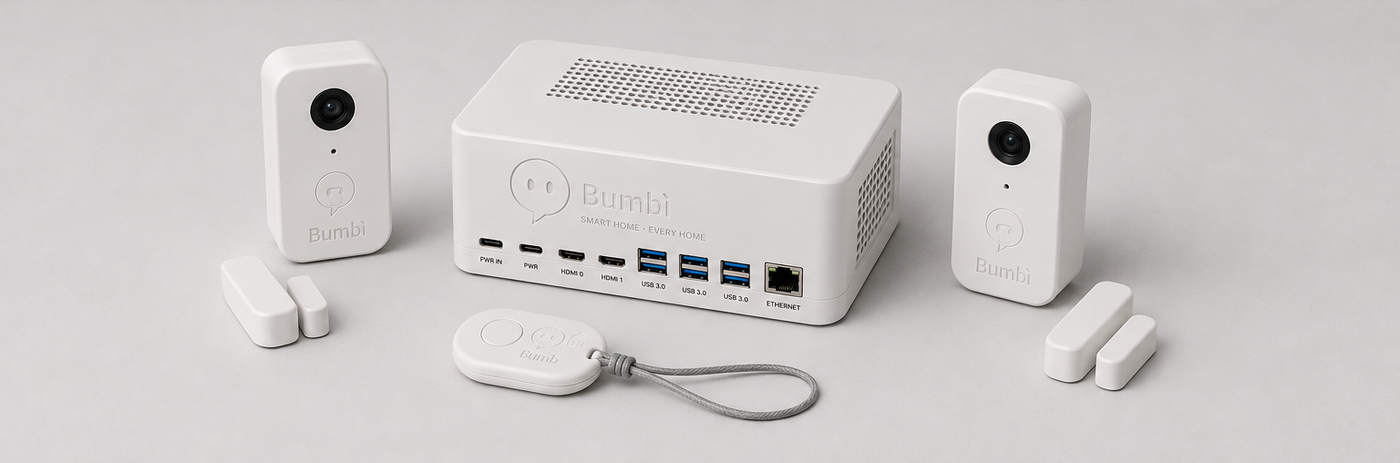 Kit Bumbì completo — hub, telecamere, sensori